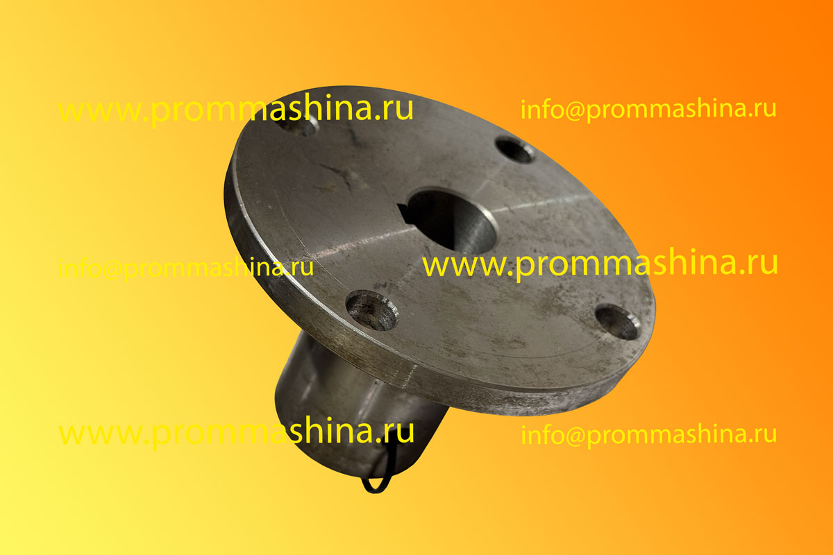 Фланец разбрасывающего диска штифт-шпонка