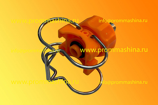 Клипса на трубу 1 (32-35 мм), диам. 14 мм, две лапы, в сборе с форсункой 20/6 л/мин вид 3