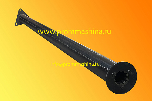 Вал щетки МДК L-2700 (шлиц-фланец) вид 3