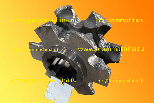 Звездочка приводная (якорная цепь 44х16) Z 6 шлиц вид 2